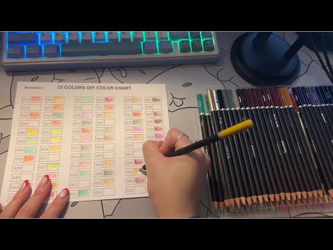 ASMR color with me 🖍️(testing new color pencils)