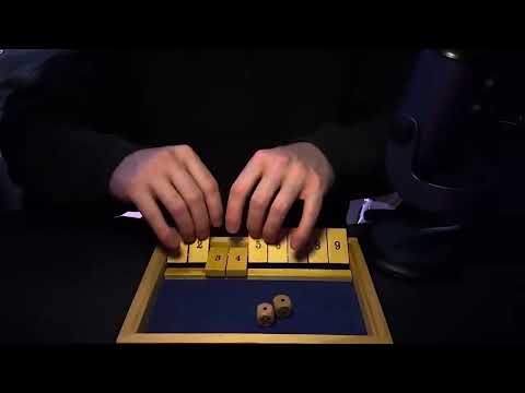 shut the box asmr 😴💤 | asmr soft, inaudible whispers, mouth sounds, tapping & wood sounds 🎲🪵