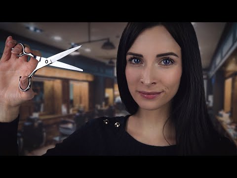 ASMR Virtual Haircut: Barber Roleplay 💈 Hair Brushing & Scissors Sounds (Soft Spoken ASMR Haircut)