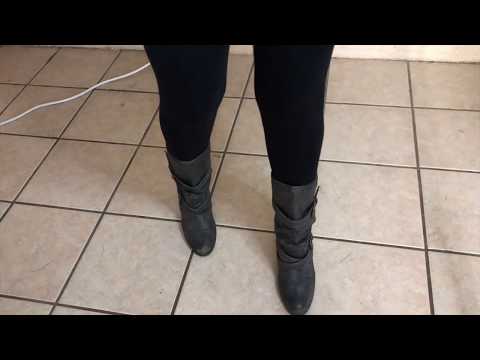 WALKING IN HEELS ASMR - STRAPPY BOOTS (no talking)