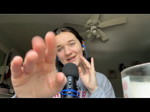 asmr whisper ramble 🗣️ (close whispering, clicky whisper, rambling, hand movements)