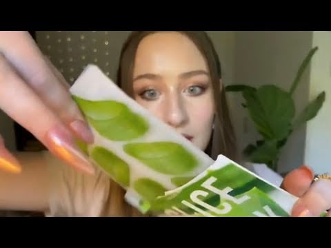 *one minute asmr* fruit face mask skincare treatment