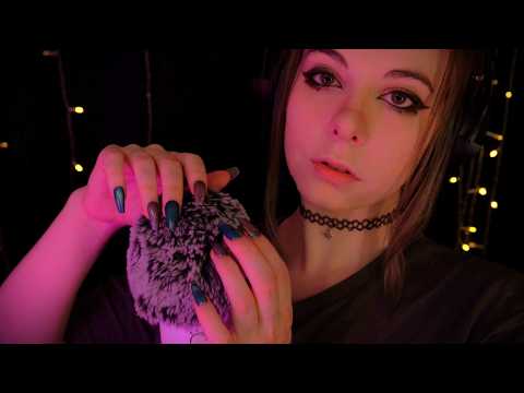 ASMR | "Shh, Relax" close up, cupped Whispering & gentle Fluffy Mic Scratching