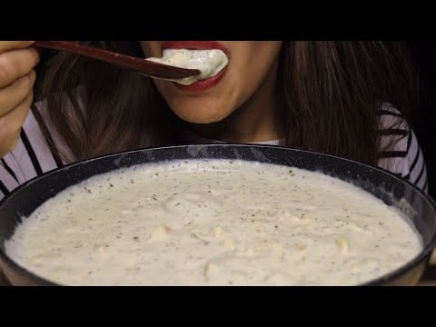 ASMR REALLY CREAMY YOGHURT/EGG BURGUL DUMPLING SOUP MUKBANG CREMA ASMR #asmr #mukbang #soup #creamy
