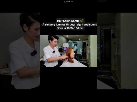 Hair salon ASMR visual and hearing activation #Damaged hair magic straight
