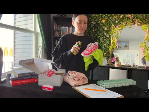 ASMR Thrift Store | typing, writing, rummaging, fabric, paper, soft spoken