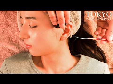 ASMR 安眠できる耳マッサージの音 | 綿棒・泡ブラシ・耳ツボ・パキパキ・梵天など