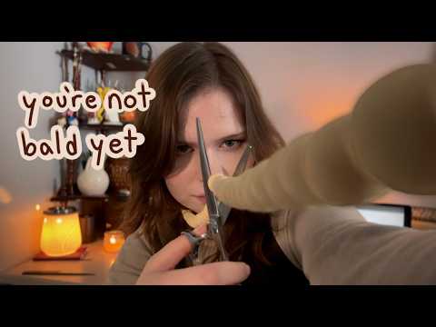 ASMR weird kid cuts your hair (gone almost wrong) hair combing, salon scissors, no gloves