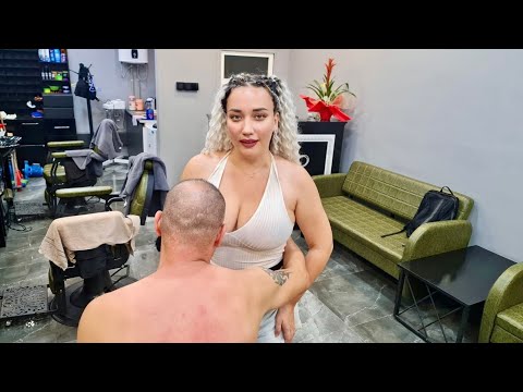 💈CHARMING BLONDE ANASTASIA's ASMR HEAD & UPPER BODY MASSAGE | RELAX & UNWIND in a BARBERSHOP