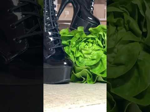 Oddly Satisfying Food Crushing! Pleasing Boots vs. Salad Mindset!