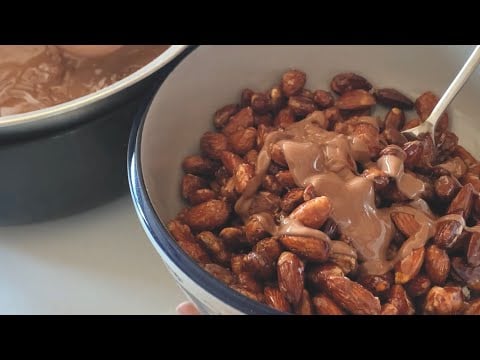 Making Chocolate for Valentine's Day🍫| 발렌타인데이 기념 아몬드 초콜릿 만들기