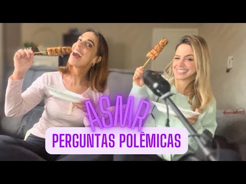 ASMR MUKBANG | COMENDO ESPETINHO E RESPONDENDO PERGUNTAS COM A CAMS