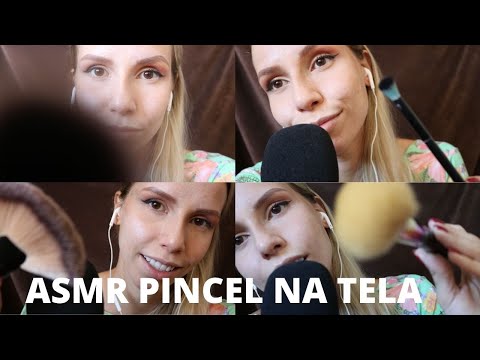 ASMR PINCEL NA TELA SUSSURROS -  Bruna ASMR