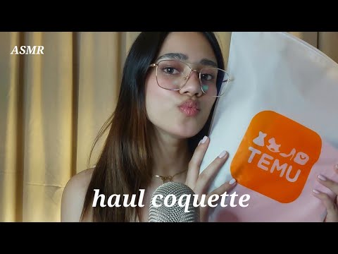 🎀 ASMR HAUL COQUETTE 🎀 de TEMU | asmr soft spoken relajante