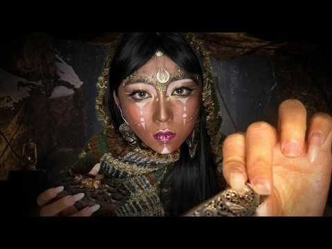ASMR Roleplay 🏹 Chief’s Daughter Treats Your Wound (Trapped in a Cave, Mud Treatment)