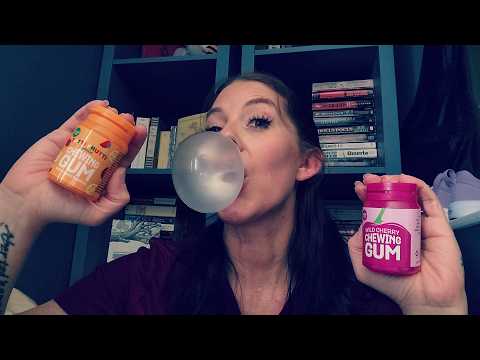 ASMR- Gum Chewing, Small Bubble Blowing/Inhaling 🫧