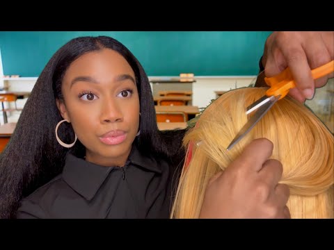 ASMR Giving You a $5 Haircut in Detention *Im A Scammer 💵✂️ ASMR Haircut Role-play | Hair Play ASMR