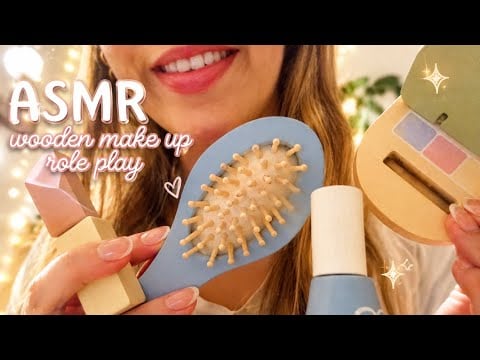 ASMR- lofi wooden make up role play, pamper session 💅🏼🥰