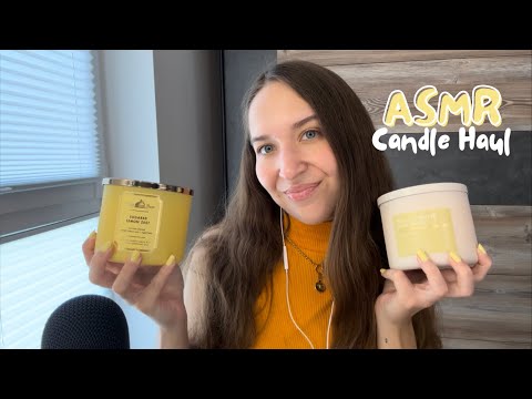 ASMR Spring Candle Haul 🍋 | BBW, Woodwick (Candle Tapping, Textured Scratching, Whisper Ramble)