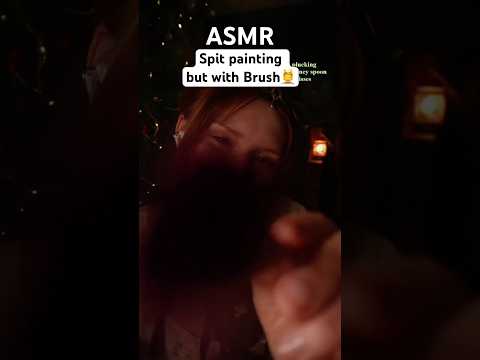 Full video 👆🏻Mouth sounds ASMR, spit painting with brush 😴