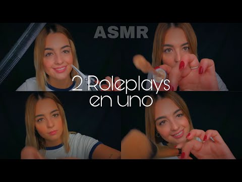 ASMR te maquillo y te peino 😄 | 2 ROLEPLAY en 1🤩 (Especial 10k) | ASMR Roleplay en ESPAÑOL