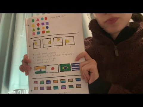 asmr IQ test (with drawings)