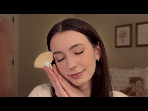 Sleep Affirmations & Soft Face Brushing | Relaxing Whispered ASMR