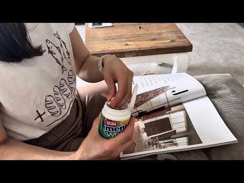 ASMR Page Turning with Chewing gum