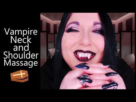 ASMR Vampire Spa Roleplay (Neck and Shoulder Massage, Whisper, Personal Attention)