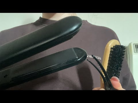 ASMR Hair Styling - Straightening Your Hair🎀🪮no talking & no tapping 