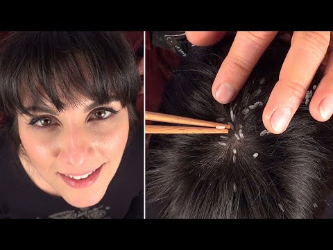 ASMR “Lice Check”- Rice Check, Scalp Inspection, Chopsticks