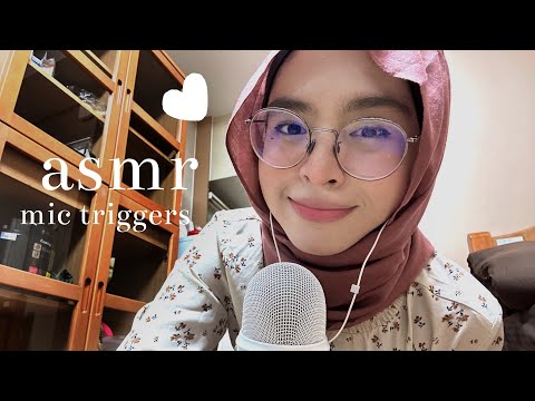 ASMR | intense mic triggers, inaudible whispering and rambles 🎙️🍬