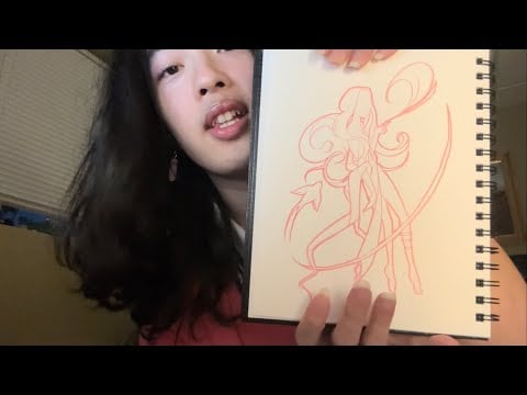 ASMR showing you some of my art 💗