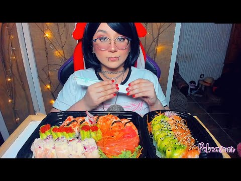 ASMR SUSHI & SASHIMI MUKBANG (EATING SOUNDS) NO TALKING | PEKEASMR