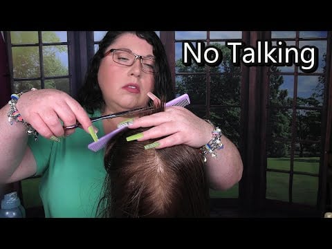 ASMR Hair Salon Roleplay (NO TALKING) (Wet Haircut, Scalp Treatment, Fizzy Sounds, Spray)