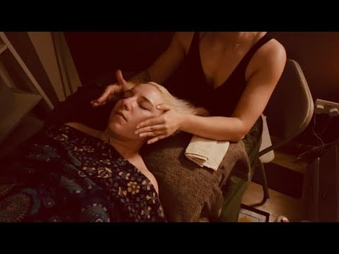 Soft spoken ASMR - gentle meditation, shoulder and scalp massage, energetic healing 