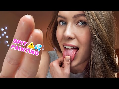 ASMR Spit Painting Sooo INTENSIVE 🤤 Wet Mouth Sounds