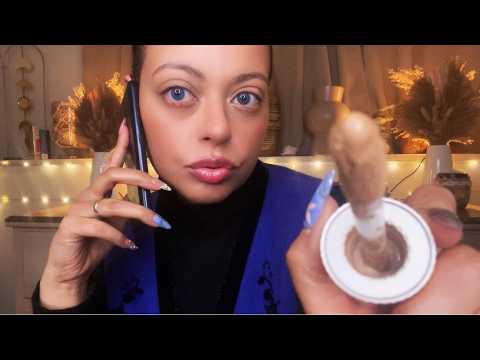 ASMR On the Phone While Doing Your Makeup (DISTRACTED PERSONAL ATTENTION) Inaudible & Soft Spoken