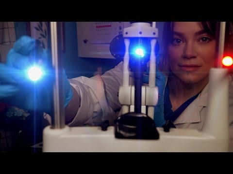 ASMR Eye Exam with No Talking 🤫 | Better 1 or 2, Slit Lamp, Keratometer, Measuring | Looped