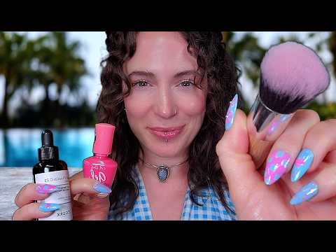 ASMR ☀️ Summer Spa Treatment 🏝️ Hair, Facial, Makeup, Nails Full Makeover
