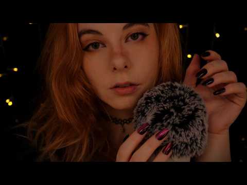 ASMR | extra cozy Fluffy Mic & Gentle Whispering - breathing, fireplace ambiance
