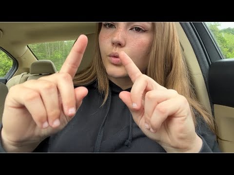 ASMR soft spoken Camera/Handmovements in my car