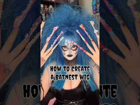 How to create a bat nest wig #goth #gothtutorial #gothic #wigs ￼