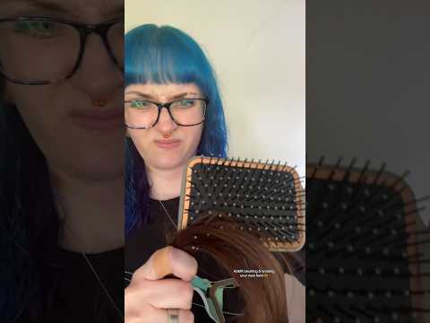 ASMR brushing & braiding your nose hairs 🫶 #shorts #asmr