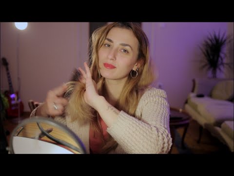 ASMR ~Brushing & Styling my own Hair 🌸 Soft Spoken ⚬ Hair Tool ⚬ Sleepy ramble ⚬