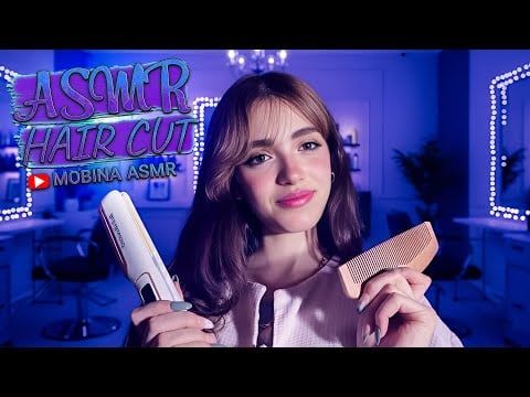 ASMR Brushing & Haircut 💆‍♀️ | صدای واقعی مو و قیچی ✂️ | آرامش مطلق 🌙