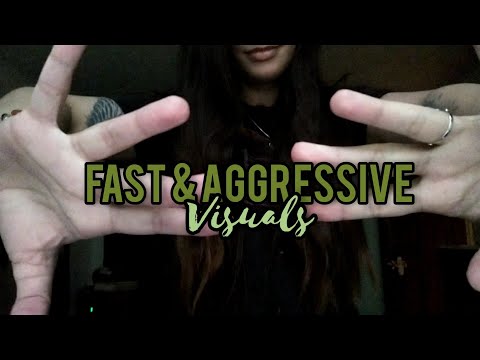 ASMR Fast & Aggressive Visuals (Looped) | Hand Sounds & Hand Movements