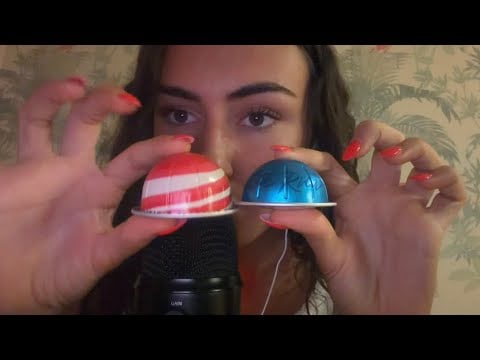 asmr enseñandote capsulas de cafe