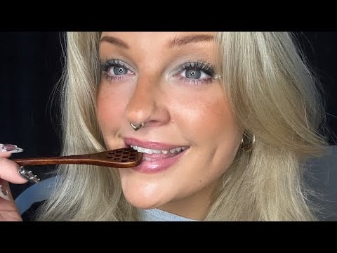 ASMR- Mouth sounds for tingles! Honey/eating you sounds 🍯 WITH subliminal “the best version of you”