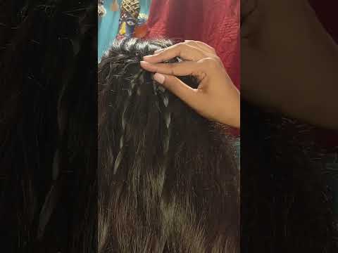 Asmr braiding hair stylish | Relaxing hair touch |